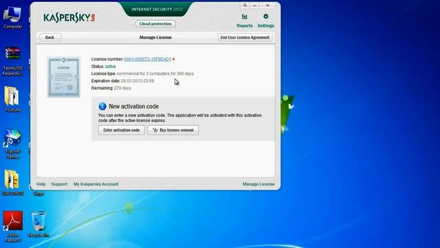 Kespersky Anti Virus 2011 And 2012 Key For 365 Days 2012  (29 June 2012)