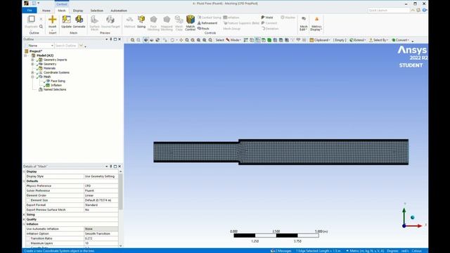 Laminar flow 2D problem solve (Ansys Fluent) - Caleb Campbell