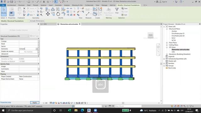 Filtros de vistas de elementos estructurales y niveles - Revit structure 2022