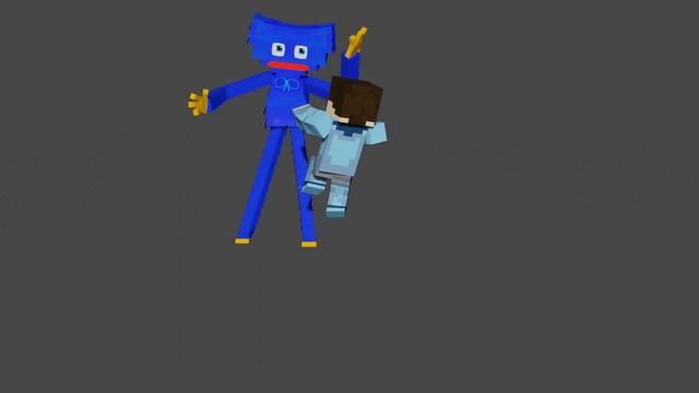 Huggy Wuggy Rig Minecraft Blender Test