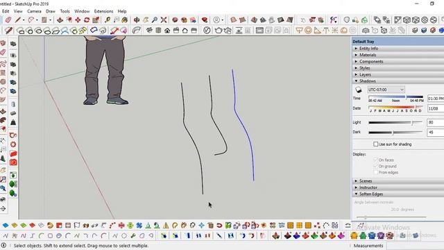 SketchUp Tutorial Wireframe Chair Design
