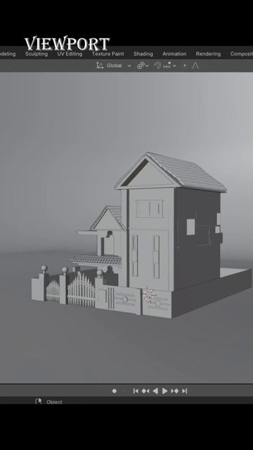 HOME - Viewport VS Render | Blender 3D Modelling | #shorts