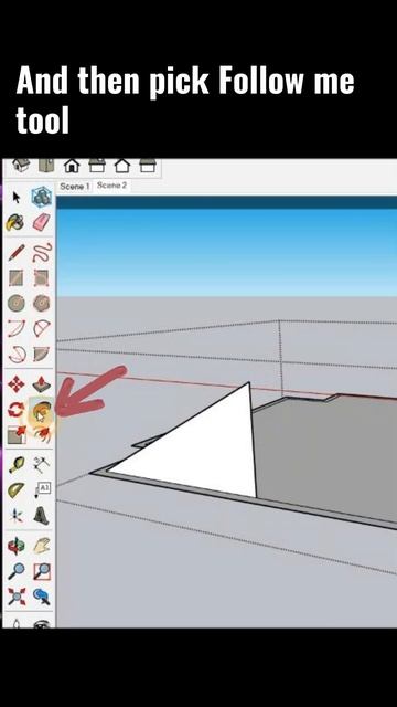 Easy Hip Roof in sketchup no plagin #shorts