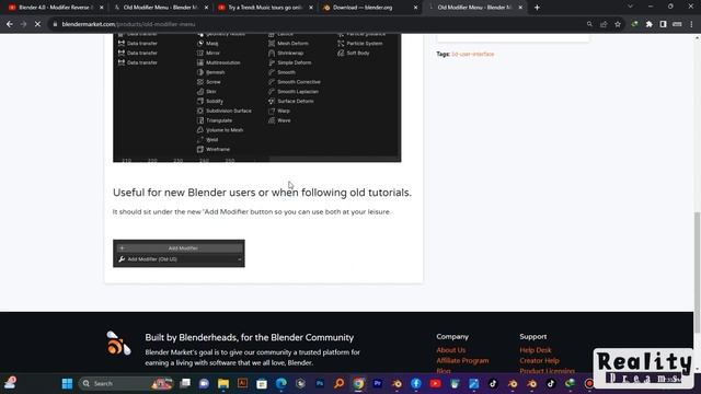 Blender 4 0  New  Modifier Addon for free is Here(Old Modifier Menu)
