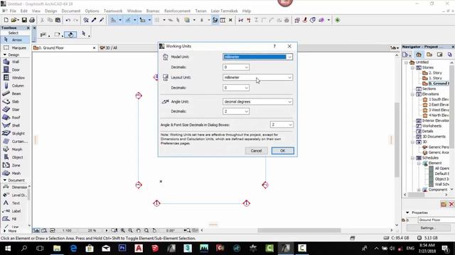 1:  Learning basic Archicad 19 Seting Elevations, Unit and Stories  ສອນ Archicad 19 ເລີ່ມຕົ້ນ