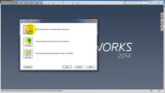 SolidWorks 2014 Tutorial 1  Interface, Add ins, New Part, Options , Units