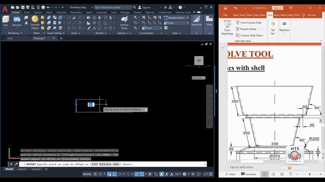 AutoCAD 3D tutorials Lesson 12 (EXERCISE USING REVOLVE TOOL & SHELL TOOL)