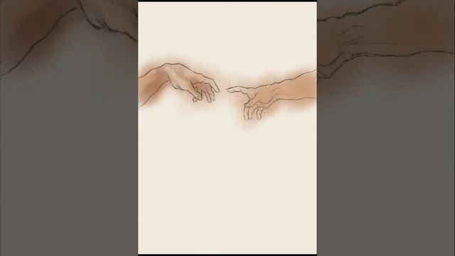 Drawing Michelangelo Sistine chapel hands