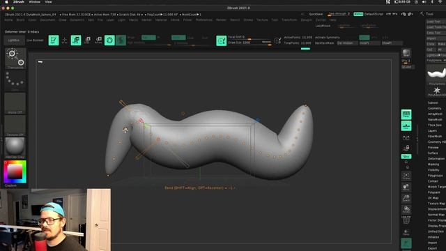 Zbrush | Bend Curve Deformer