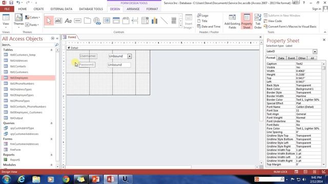 35. VBA - Creating A Login Screen (Programming In Microsoft Access 2013)