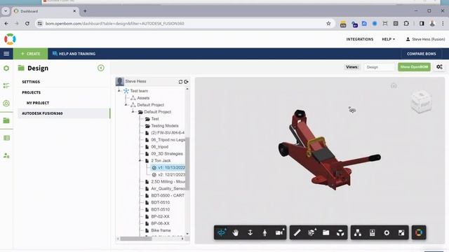 OpenBOM for Autodesk Fusion 360 For Design with STEP