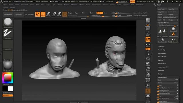 Zbrush high and Low Polygon modeling at the SAME Time