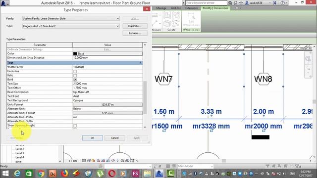 24- Aligned dimension 3 in revit Architecture  (شرح بالعربي )