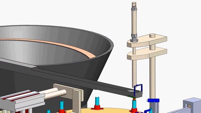 Solidworks Event based motion study Animation Automated lid and brush assembling Machine