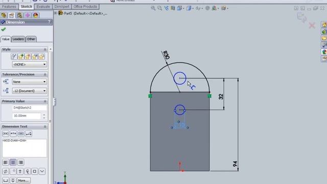 #Solidworks_for_begginers : How to make a 3D part on Solidworks, Exercice 22.