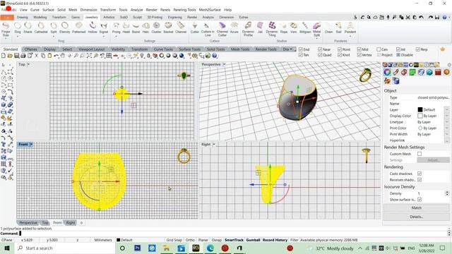 how to create signet ring in rhino | rhino tutorial | rhino basics | rhino tips and  tricks