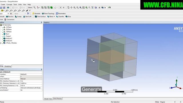 ✅ ANSYS Design Modeler - Mid-Surface - Basic Tutorial 19