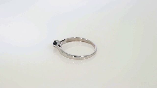 Золотое кольцо из белого золота с сапфиром, арт. 152б.сапф