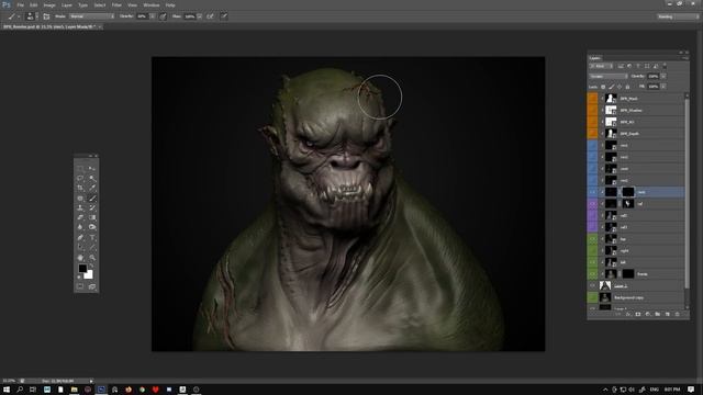 Aula de render no Zbrush com Photoshop