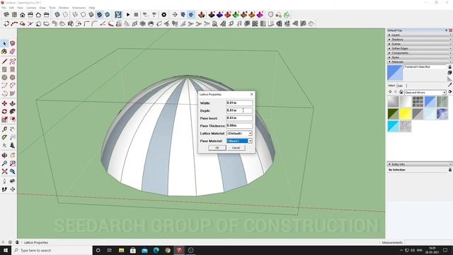 create glass dome design in sketchup / #curviloft plugin