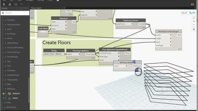 Floors, Walls, Roofs in Dynamo, Revit 3