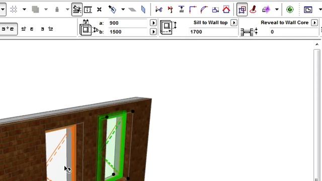 Element linking in ARCHICAD: door and window linking to walls