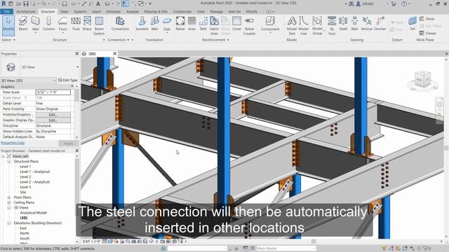 Revit 2020: Propagation of Steel Connections