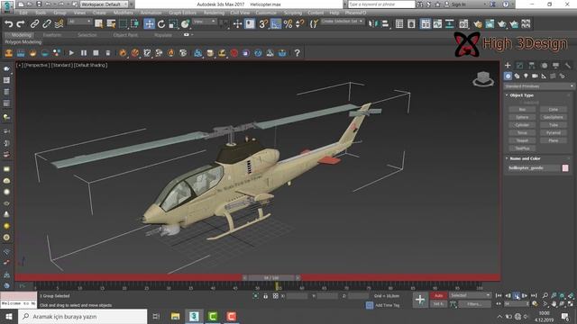 21) 3Ds Max Helicopter Animation and Sound Insertion