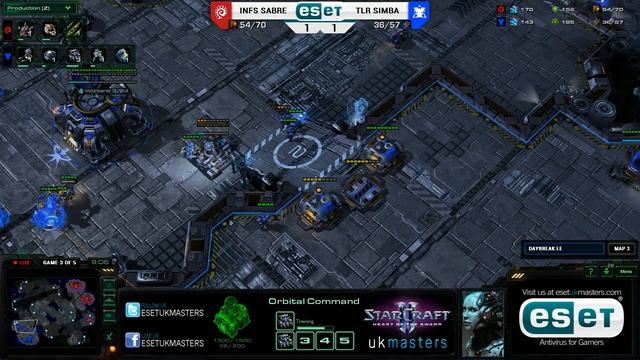 [Z] Sabre vs [T] Simba - - ESET UK Masters Challenger Map 3 of 5