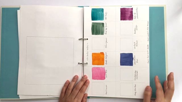 Artists' watercolor Palette Journal Flip Through | Watercolors Swatches