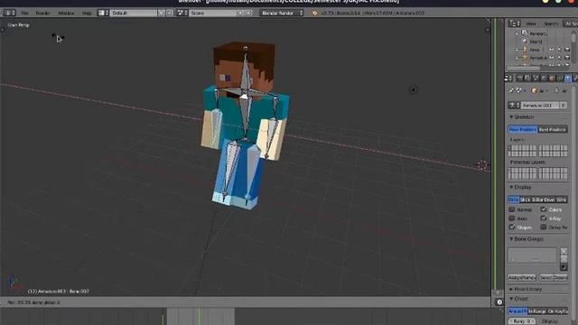 Tutorial Animasi Steve Minecraft Melalui Blender