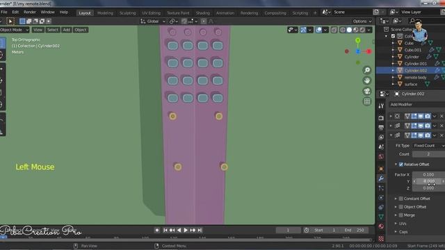 Make a remote in Blender - 3D Tv Remote Control