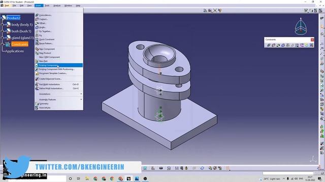 CATIA V5 | Stuffing Box | Assembly | Catia Tutorial | Mechanical Engineering | BK Engineering