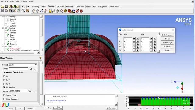 Improving mesh quality in ICEM CFD Hexa - Case 1 (Low quality)