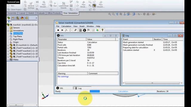 flow simulation in manifold