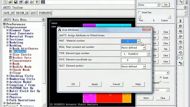 ansys 2D Solenoid steady state 二维螺线管