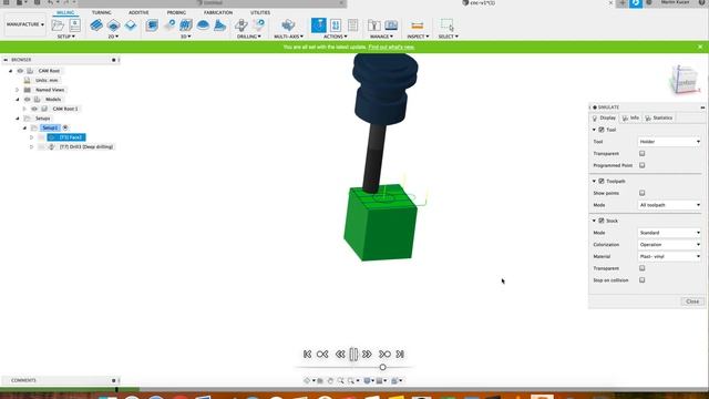 Fusion 360 face, drill, contour 2D.