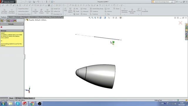 How to make a boat propeller in SolidWorks