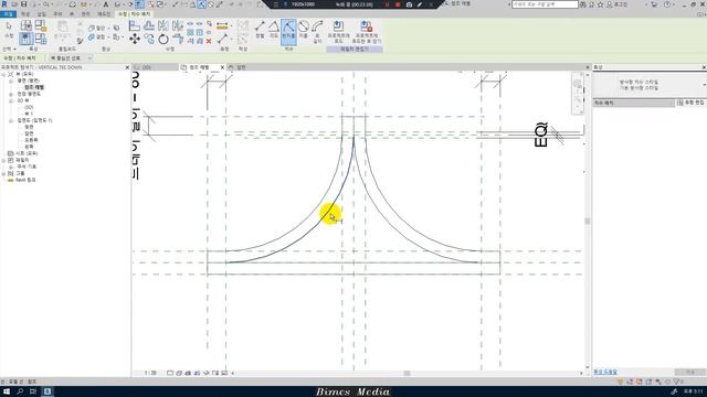 Revit BIM 패밀리 제작 #001-1 Cable Tray Vertical TEE Down