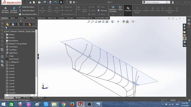 How to draw a real ship using Solidworks