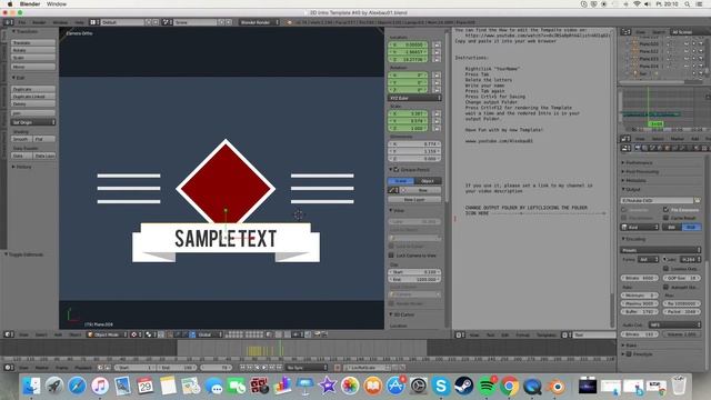 How To Edit Blender Intro Templates! [Mac Tutorial] [1080p!]