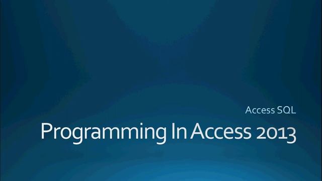 67. SQL - The EXISTS Operator (Programming In Access 2013)