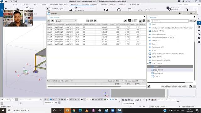 Model Based Quantity Takeoff: Tekla Structures Tutorial