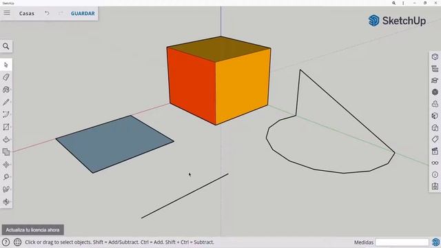 07. Modelado básico SketchUp Web. Entidades básicas