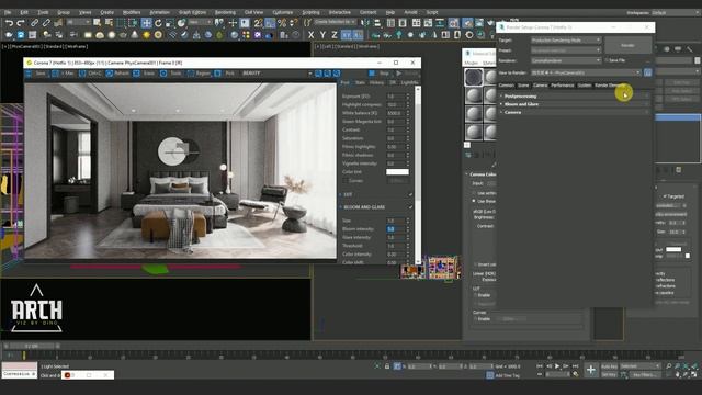 Archviz Training Lighting Setup Bedroom  Corona 7