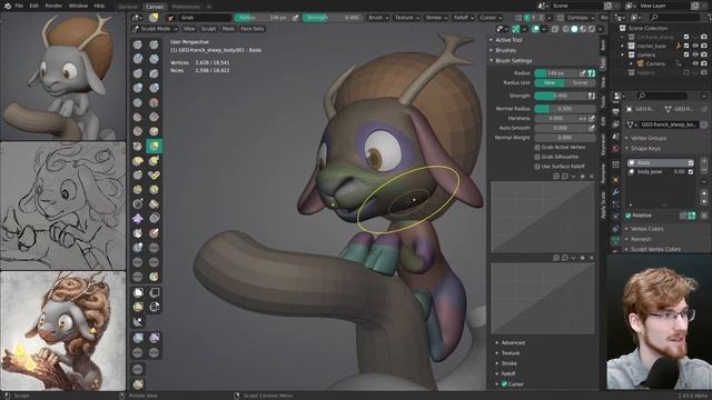 Michel the Sheep - Character Sculpting Live #2