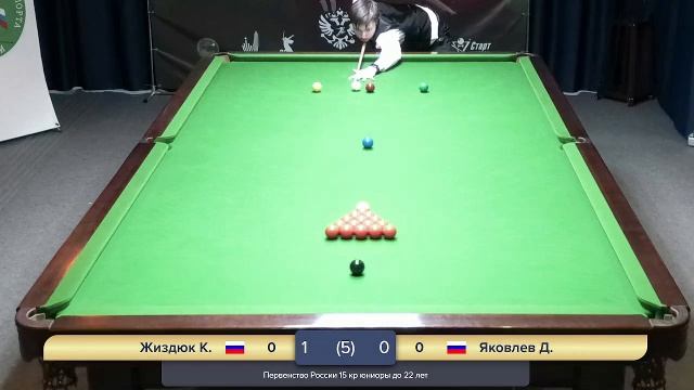 Первенство России  снукер 15 кр юниоры до 22 лет
