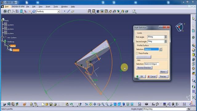 #CATIA V5 TUTORIALS#  || SHAFT COMMAND ||