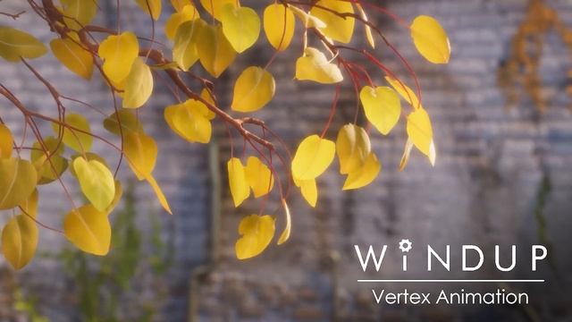 Windup | Foliage Vertex Animation Branch Closeup