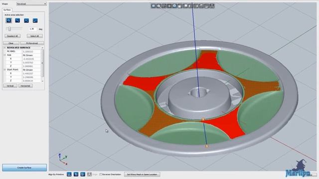 Mesh2Surface: Working with Revolved tool